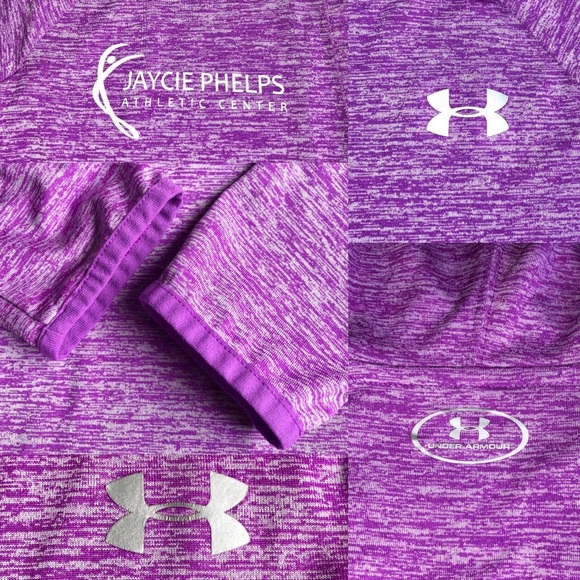 UNDER ARMOUR Hoodie Pullover Shirt Long Sleeve Purple Small Women’s - Picture 5 of 16